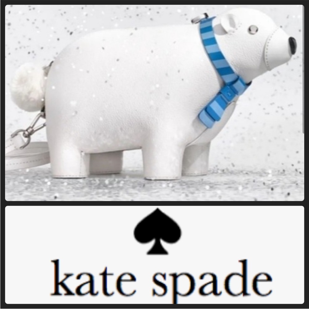 ♠️Kate Spade New York Arctic Friends Polar Bear Crossbody Leather Bag♠️